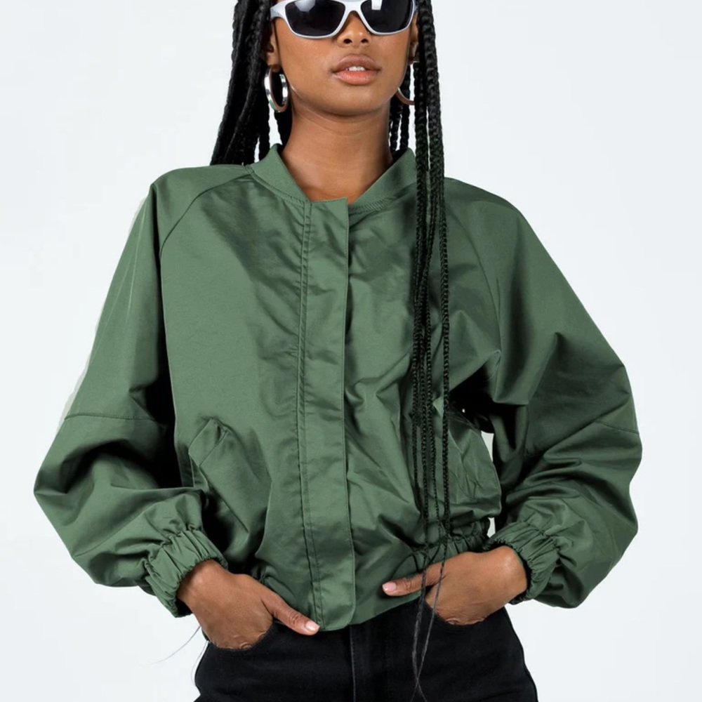 Women's Green Bomber Jacket